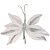 Kit 3 Borboletas Flor Pick Natal Veludo e Glitter Prata 20cm - Art Christmas - Imagem 5