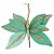 Kit 3 Borboletas Flor Pick Natal Veludo Verde e Glitter Dourado 20cm - Art Christmas - Imagem 4