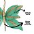 Kit 3 Borboletas Flor Pick Natal Veludo Verde e Glitter Dourado 20cm - Art Christmas - Imagem 2