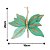 Kit 3 Borboletas Flor Pick Natal Veludo Verde e Glitter Dourado 20cm - Art Christmas - Imagem 3
