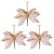 Kit 3 Borboletas Flor Pick Natal Veludo Rosê e Glitter Dourado 20cm - Art Christmas - Imagem 1