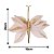 Kit 3 Borboletas Flor Pick Natal Veludo Rosê e Glitter Dourado 20cm - Art Christmas - Imagem 4