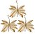 Kit 3 Borboletas Flor Pick Natal Veludo e Glitter Dourada 20cm - Art Christmas - Imagem 1