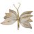 Kit 3 Borboletas Flor Pick Natal Veludo e Glitter Champanhe 20cm - Art Christmas - Imagem 5