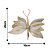 Kit 3 Borboletas Flor Pick Natal Veludo e Glitter Champanhe 20cm - Art Christmas - Imagem 4