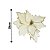 Kit 4 Flores Pick Natal Bico de Papagaio Veludo Texturizado Creme e Dourado 20cm - Master Christmas - Imagem 5