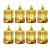 Jogo 8 Velas Eletrônicas Led Decorativa Acrílico Canelado 6cm - Magizi - Imagem 1