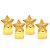 Kit 4 Velas Eletrônicas Estrela Aramada Dourado Natal Led 7cm - Magizi - Imagem 1