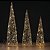 Jogo 3 Árvores Cone Aramado Dourado Iluminada Led Trançado Fio Furta Cor - Magizi - Imagem 2