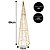 Árvore Cone Aramado Dourado Iluminada 60cm Trançado Fio Furta Cor - Magizi - Imagem 4