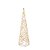 Árvore Cone Aramado Rattan Rústico 40cm Bege e Branco Iluminada LED 10 Lâmpadas - Magizi - Imagem 1