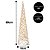 Jogo 2 Árvores Cone Aramado Rattan 40cm e 60cm Bege e Branco Iluminada LED - Magizi - Imagem 5