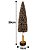 Árvore Decorativa Pinheiro Champanhe Brilho 50cm Base Tronco Natural - Cromus - Imagem 5