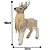 Rena Decorativa Em Pé Sisal e Pelúcia Champanhe Luxo 42cm - Cromus - Imagem 3