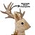 Jogo Rena Decorativa Em Pé e Deitada Sisal e Pelúcia Champanhe Arranjo Dourado 45cm - Cromus - Imagem 5