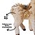 Rena Decorativa Sisal e Pelúcia Champanhe Arranjo Dourado 45cm - Cromus - Imagem 7