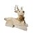 Rena Decorativa Deitada Sisal e Pelúcia Champanhe Arranjo Dourado 30cm - Cromus - Imagem 1