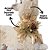 Rena Decorativa Deitada Sisal e Pelúcia Champanhe Arranjo Dourado 30cm - Cromus - Imagem 4