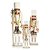 Jogo 3 Quebra Nozes Decorativo Branco e Dourado Luxo 28, 40 e 60cm Articulado - Magizi - Imagem 1