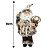 Jogo Papai Noel Decorativo Casaco Rústico Pelúcia Luxo Branco e Marrom 30 e 45cm - Magizi - Imagem 6