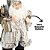 Jogo Papai Noel Decorativo Casaco Rústico Pelúcia Luxo Branco e Marrom 30 e 45cm - Magizi - Imagem 2