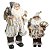 Jogo Papai Noel Decorativo Casaco Rústico Pelúcia Luxo Branco e Marrom 30 e 45cm - Magizi - Imagem 1