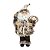 Papai Noel Decorativo Casaco Rústico Pelúcia Luxo Branco e Marrom 30cm - Magizi - Imagem 1