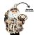 Papai Noel Decorativo Casaco Rústico Pelúcia Luxo Branco e Marrom 30cm - Magizi - Imagem 3