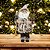 Papai Noel Decorativo Casaco Rústico Pelúcia Luxo Branco e Marrom 30cm - Magizi - Imagem 2
