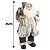 Papai Noel Decorativo Casaco Rústico Pelúcia Luxo Branco e Marrom 45cm - Magizi - Imagem 4