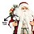 Jogo Papai Noel Decor Vermelho Luxo Saco Presentes Decorado e Trenó Madeira 30 e 45cm - Magizi - Imagem 3