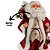 Papai Noel Decorativo Vermelho Luxo Saco Presentes Decorado e Trenó Madeira 30cm - Magizi - Imagem 3