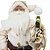 Papai Noel Decorativo Branco e Bege Luxo 60cm Casaco Guizos Lã Pelúcia e Saco de Presentes - Cromus - Imagem 5