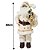Papai Noel Decorativo Branco e Bege Luxo 60cm Casaco Guizos Lã Pelúcia e Saco de Presentes - Cromus - Imagem 4