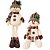 Jogo Boneco de Neve Sentado Perna Mole Em Pé 54cm Decor Lã Felpuda e Cachecol Crochê - E Christmas - Imagem 1