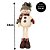 Jogo Boneco de Neve Sentado Perna Mole Em Pé 54cm Decor Lã Felpuda e Cachecol Crochê - E Christmas - Imagem 4