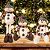 Jogo 3 Bonecos de Neve Em Pé e Sentado Decorativo Lã Felpuda e Cachecol Crochê - E Christmas - Imagem 3
