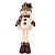 Boneco de Neve Decorativo Perna Comprida 54cm Pelúcia Premium Cachecol Crochê - E Christmas - Imagem 1