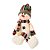 Boneco de Neve Decorativo Sentado 58cm Pelúcia Felpuda Cachecol Crochê - E Christmas - Imagem 1