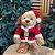 Cachorro Pelúcia Musical e Movimento Roqueiro Natal 30cm We Will Rock You - E Christmas - Imagem 3