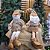 Jogo Papai Noel e Boneco de Neve Decorativo Sentado Bronze e Dourado Luxo 58cm - E Christmas - Imagem 2