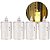 Jogo 4 Mini Velas Eletrônica Cristal LED Branco Quente 7,7cm - Art Christmas - Imagem 1