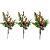 Kit 3 Galhos Pick Nevado Natal Pinhas Naturais, Berries e Folhagens 26cm - Art Christmas - Imagem 1