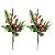 Kit 2 Galhos Pick Nevado Natal Pinhas Naturais, Berries e Folhagens 26cm - Art Christmas - Imagem 1