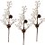 Kit 3 Galhos Pick Decorativo Natal Azevinhos e Pinhas Nevado 40cm - Master Christmas - Imagem 1
