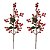 Kit 2 Galhos Pick Decorativo Natal Azevinhos Vermelho Nevado 40cm - Master Christmas - Imagem 1