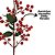 Galho Pick Decorativo Natal Azevinhos Vermelho Nevado 40cm - Master Christmas - Imagem 2