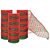 Kit 3 Telas Decorativa Fita Malha Tule Natal Listrado Vermelho e Verde 15cm x 5 metros – Magizi - Imagem 1