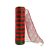 Tela Decorativa Fita Malha Tule Listrado Vermelho e Verde Natal 25cm x 5 metros – Magizi - Imagem 1