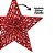Estrela Glitter Vazado Vermelha Natal Brilho 3D 18cm - Magizi - Imagem 2